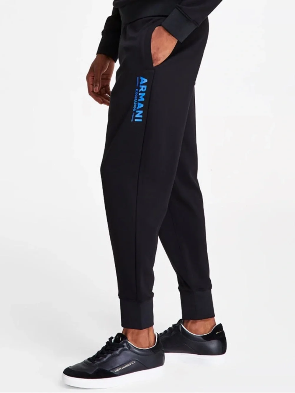 Armani Exchange Men's Black Logo Jogger Pants Sz XL like new